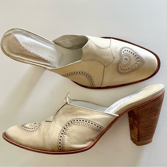 Vintage Amerino Ghiaia Heeled Mules - Picture 1 of 9